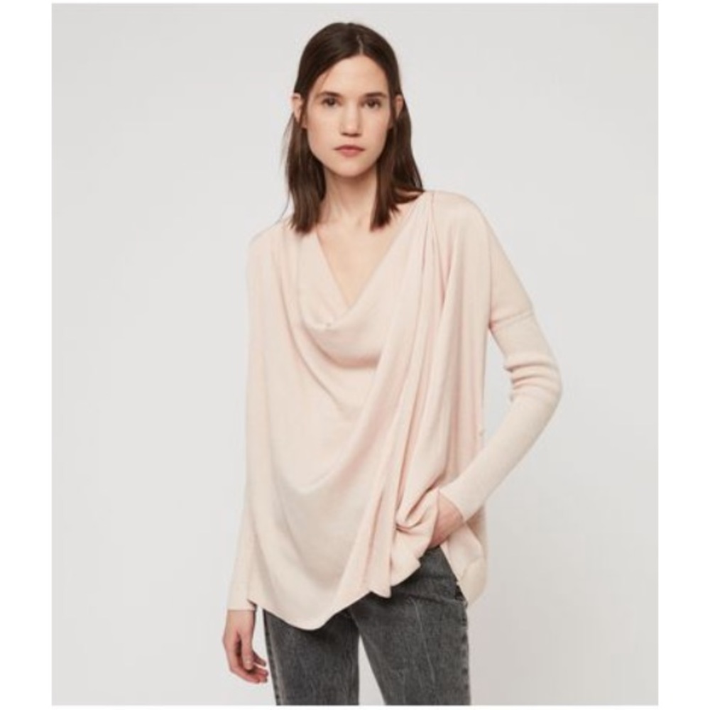 AllSaints Erma Cowl Neck Blouse